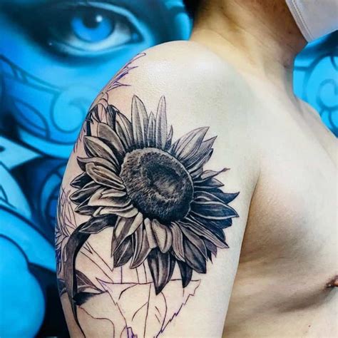 sunflower tattoo|sunflower tattoos for men.